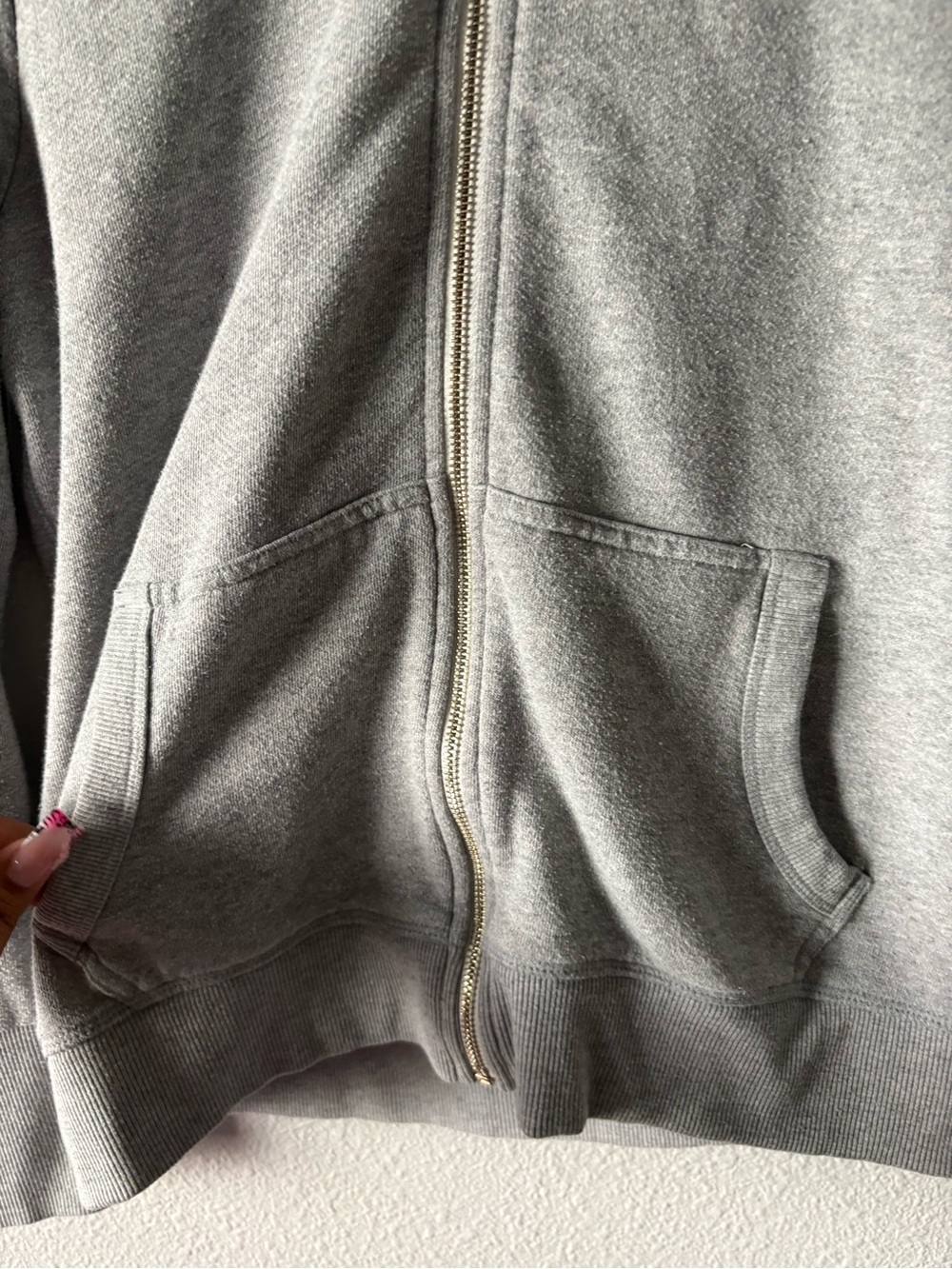 Tommy Hilfiger Heather Gray Full-Zip Hoodie with Logo - Picture 6 of 8